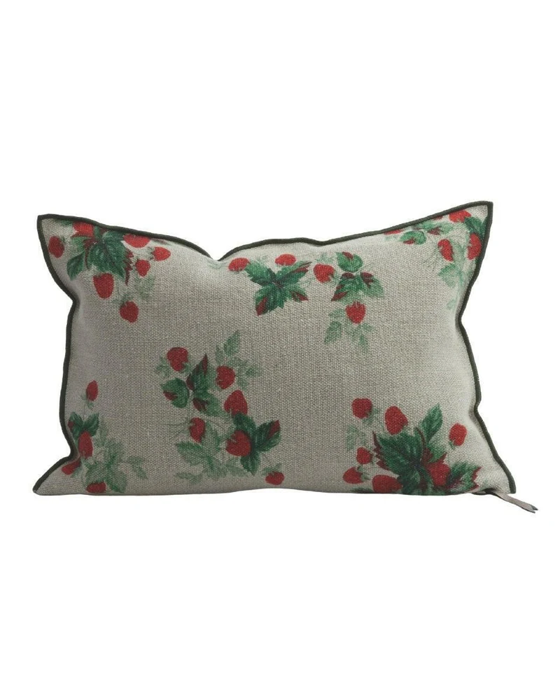 Coussin Vice Versa Lin Wabi Sabi Imprimé, Les Fraises