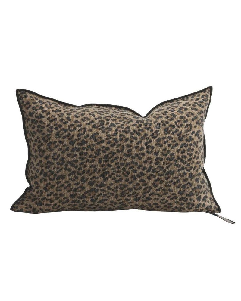 Coussin Vice Versa Lin Wabi Sabi Imprimé, Panthère