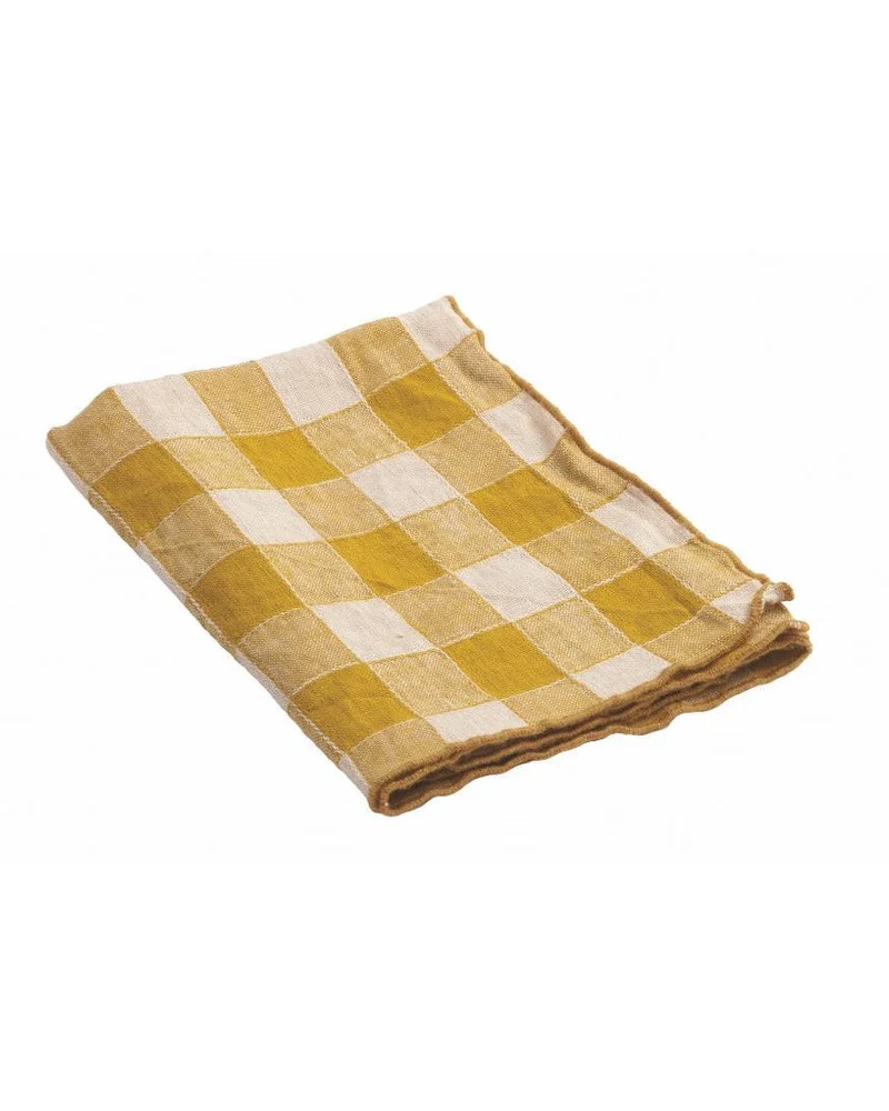 Torchon Bourdon Toile Vintage Vichy, Mangue