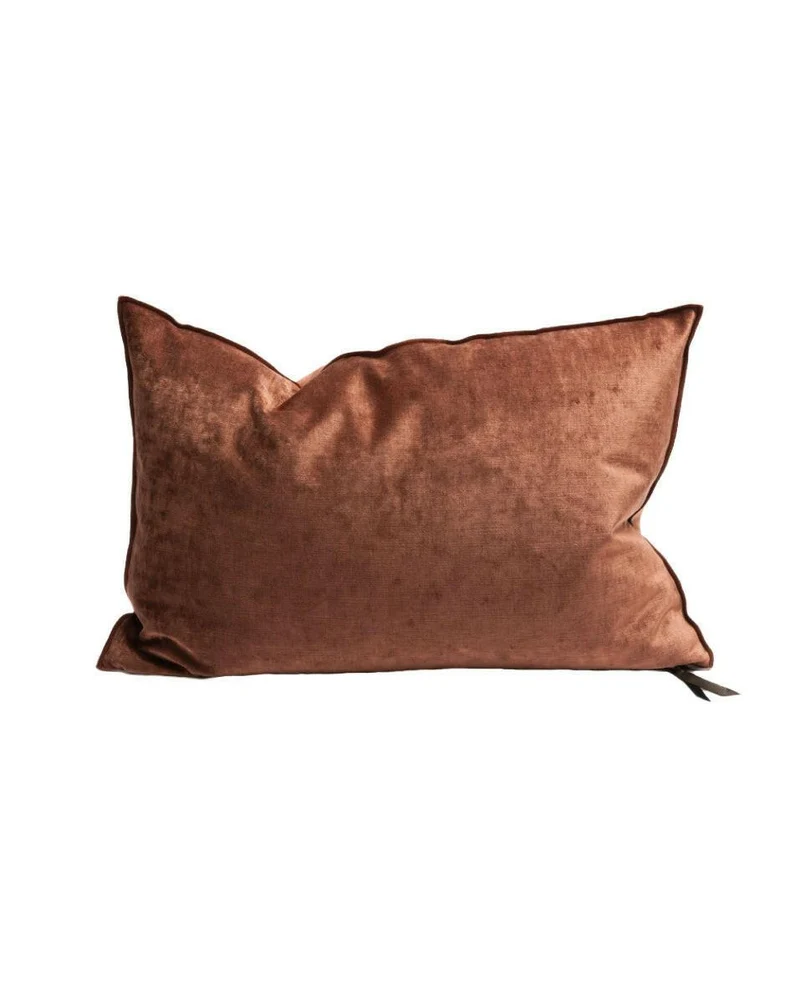 Coussin Vice Versa en Velours Royal, Argile