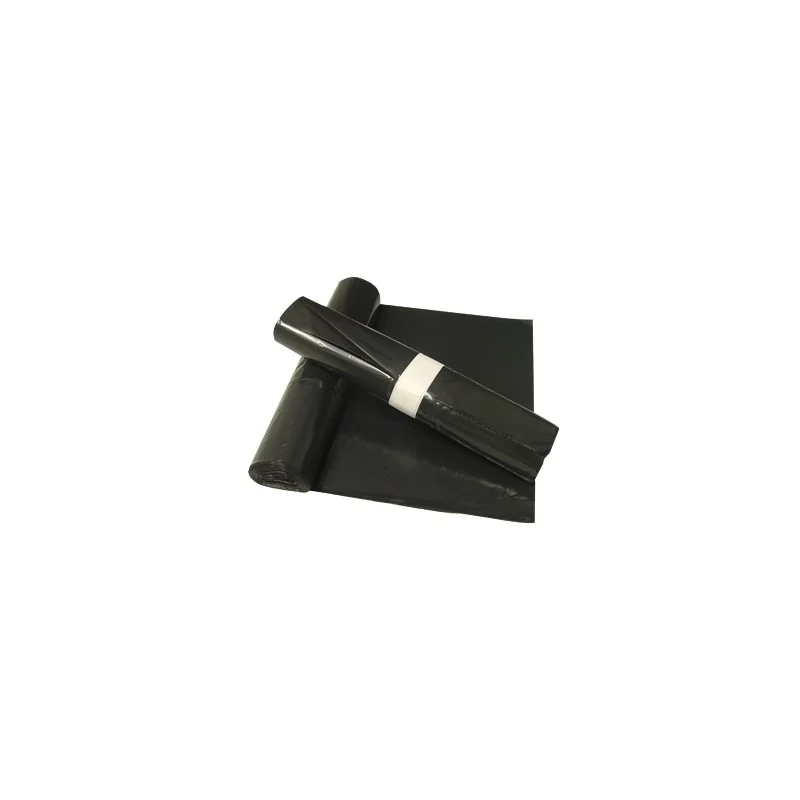 Lot de 50 Sacs poubelle 50 Litres noir – Résistants, Soudure étoile, Liens coulissants – Idéal pour Collecte des Déchets Domestiques et Professionnels