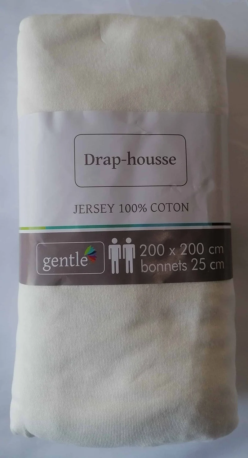 Drap housse 2 personnes 200x200cm KING SIZE 100% Coton Jersey Qualité 10 COLORIS