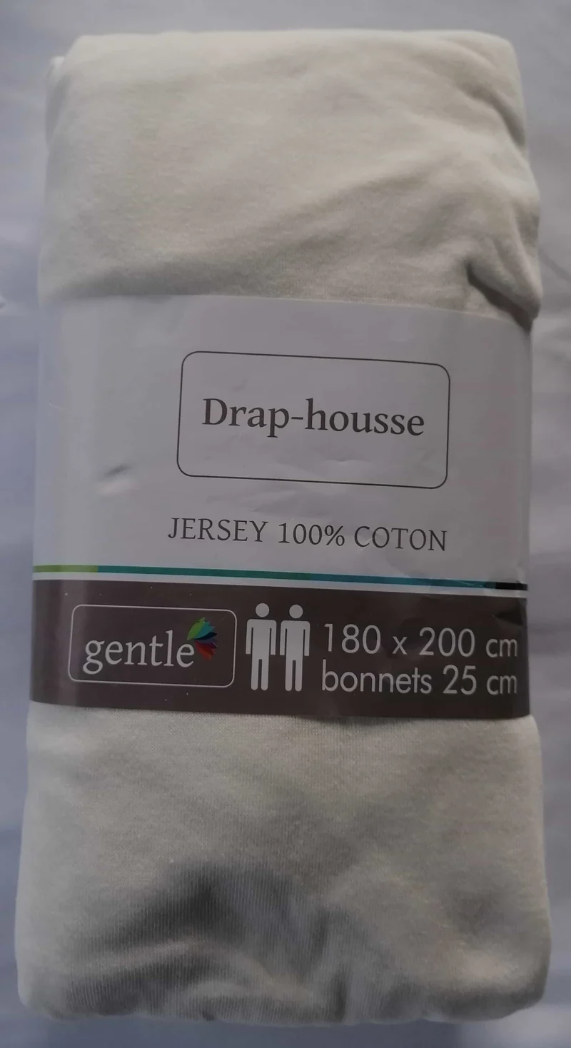 Drap housse 2 personnes 180x200cm KING SIZE 100% Coton Jersey Qualité 10 COLORIS