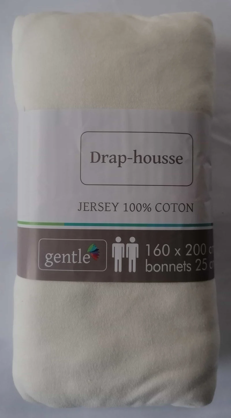 Drap housse 2 personnes 160x200cm - 100% Coton Jersey Qualité Hôtel - 10 COLORIS