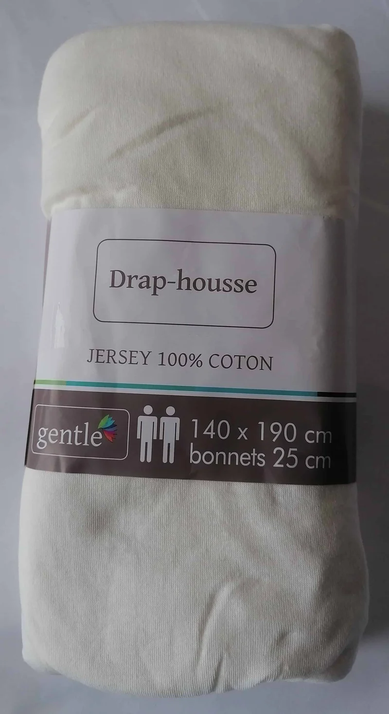 Drap housse 2 personnes 140x190cm - 100% Coton Jersey Qualité Hôtel - 10 COLORIS