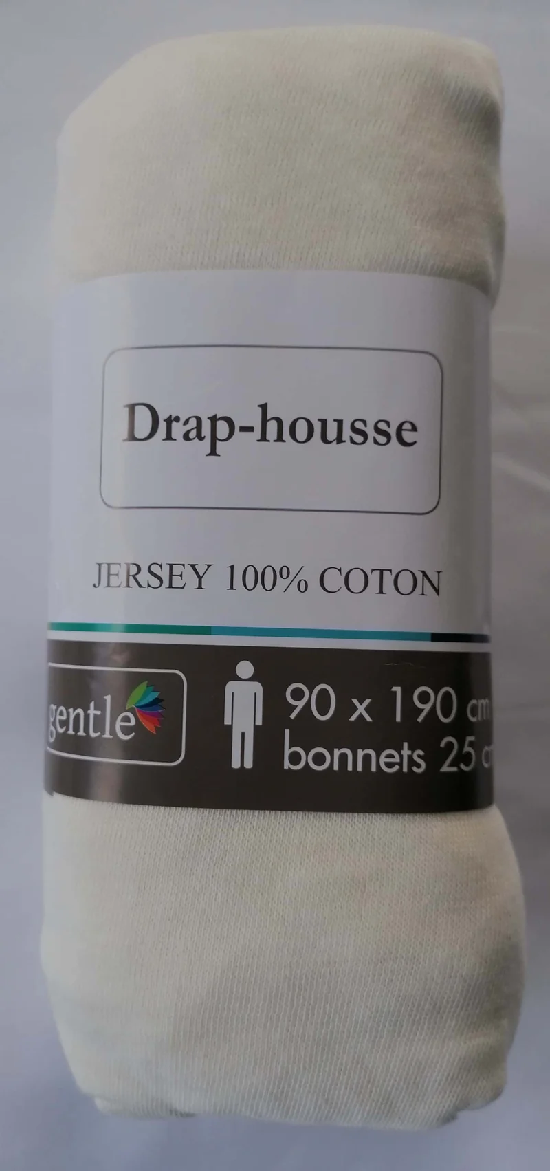 Drap housse 1 personne 90x190cm - 100% Coton Jersey - Qualité Hôtel - 10 COLORIS