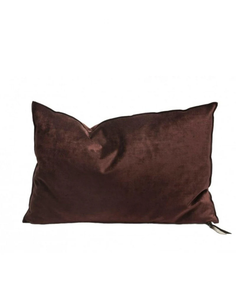Coussin Vice Versa en Velours Royal, Chianti