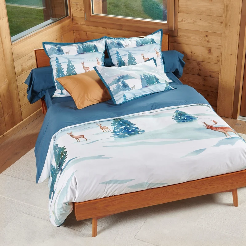 Parure de lit Légende des Cimes - Percale de coton 120 fils/cm²