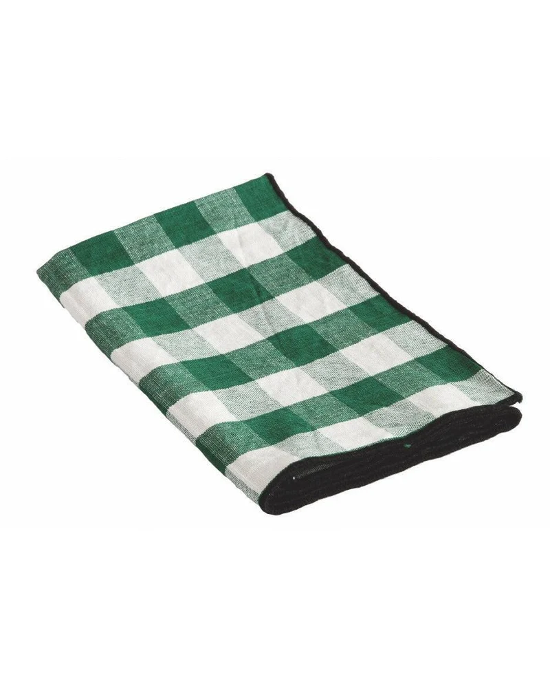 Torchon Bourdon Toile Mimi Vichy, Cactus/Bourdon Noir