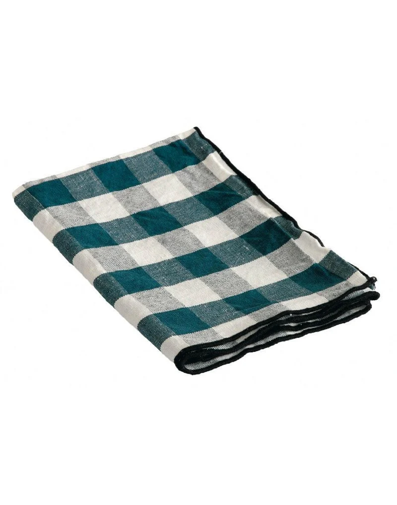 Torchon Bourdon Toile Mimi Vichy, Canard/Bourdon Noir