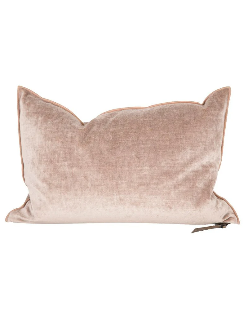 Coussin Vice Versa en Velours Royal, Blush