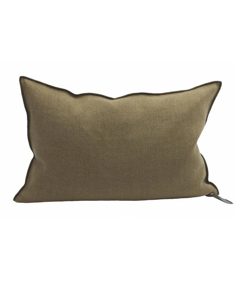 Coussin Vice Versa Lin Wabi Sabi Stone Washed, Bronze