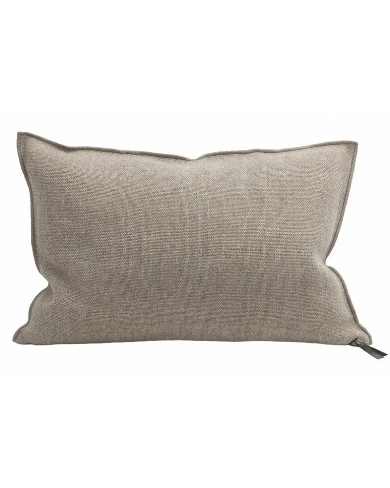Coussin Vice Versa Lin Wabi Sabi Stone Washed, Naturel