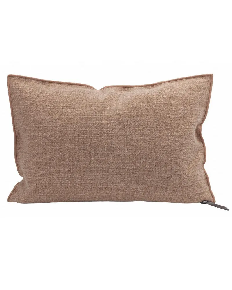 Coussin Vice Versa Toile Belsize Upcyclée, Amaretto