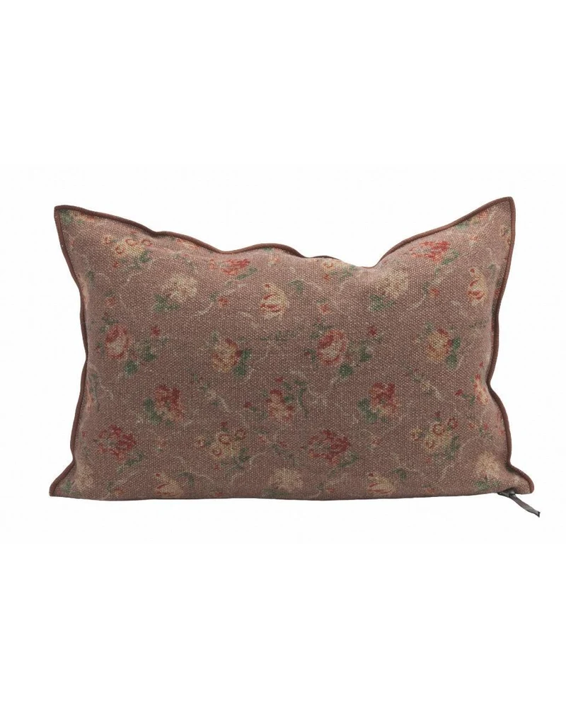 Coussin Vice Versa Lin Wabi-Sabi Jardin Secret, Bois de Rose