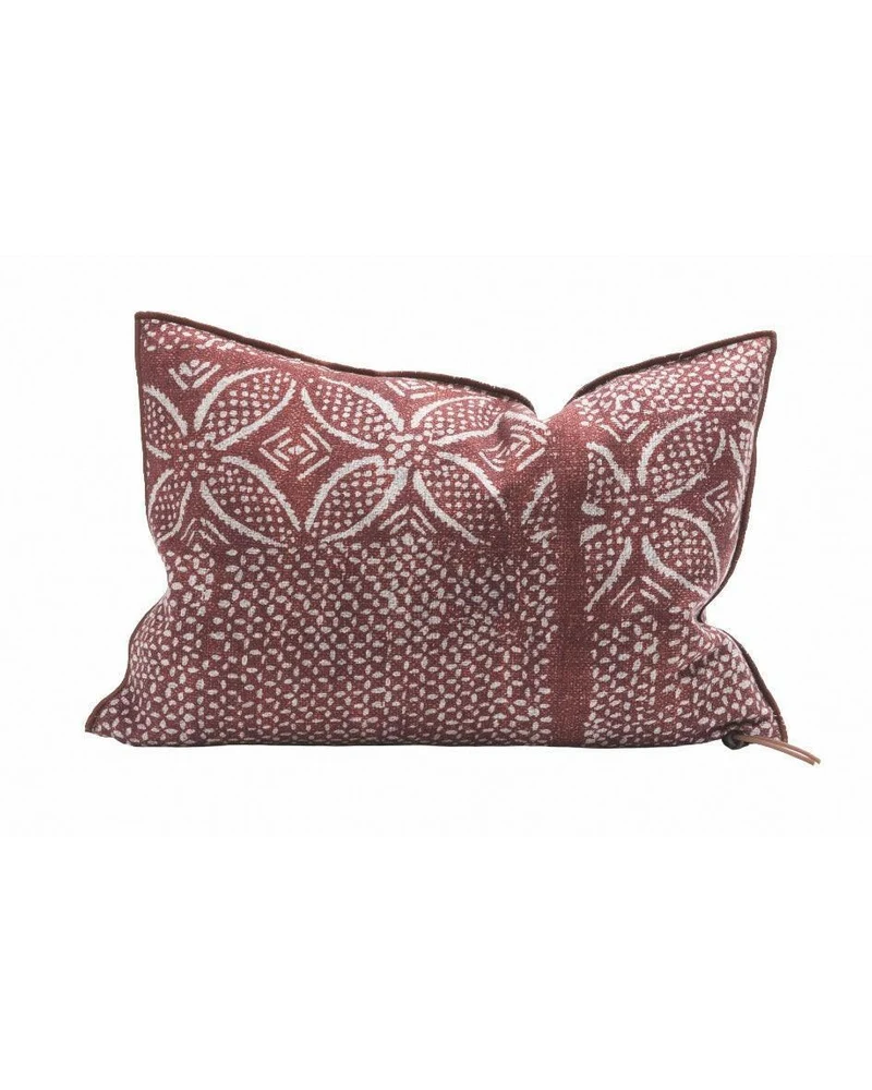 Coussin Vice Versa Toile In & Outdoor Bogolan, Argile