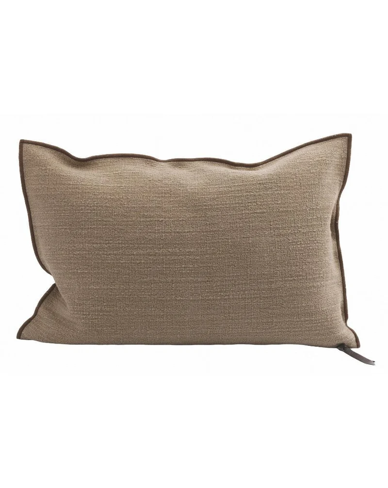 Coussin Vice Versa Toile Belsize Upcyclée, Cappuccino