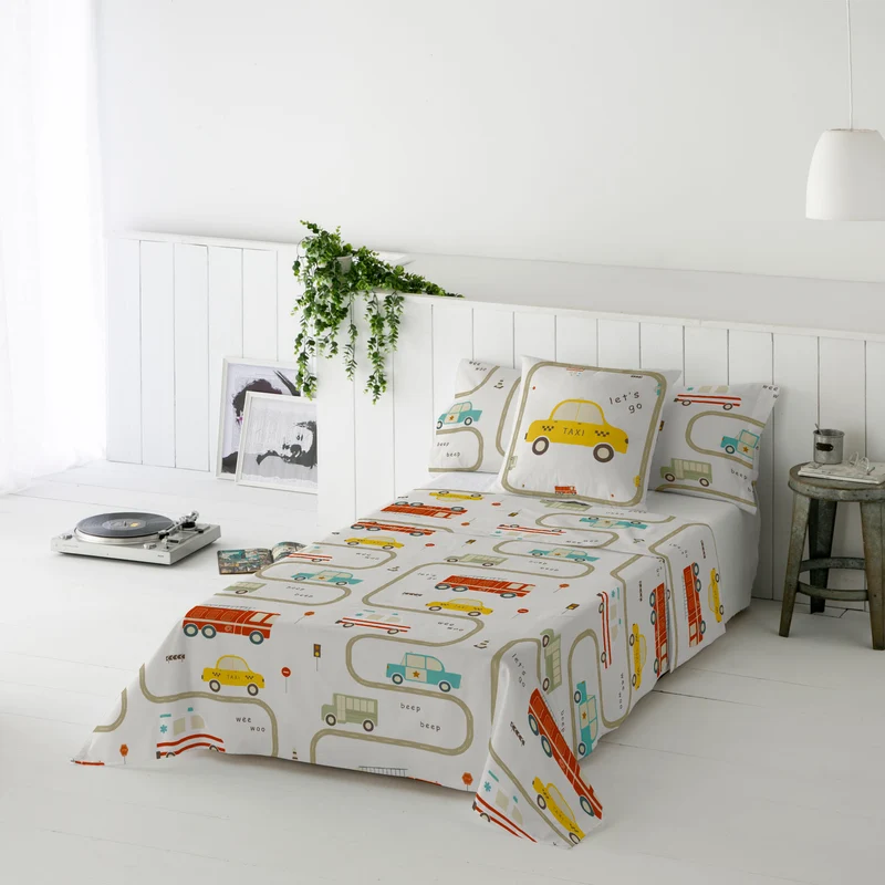 JUEGO SÁBANAS ESTAMPADAS INFANTIL GREM 100% ALGODÓN