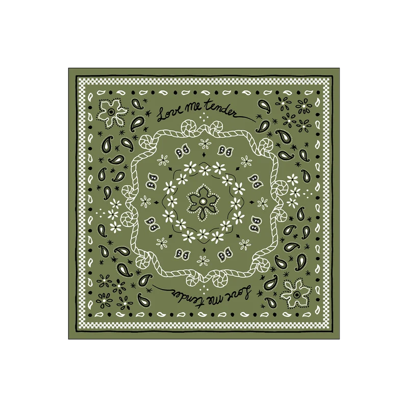 SERVIETTE PAPIER BANDANA - KAKI