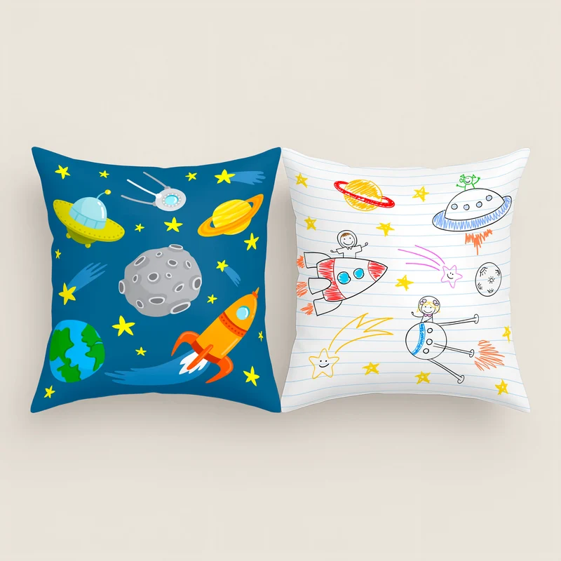 FUNDA DE COJÍN INFANTIL ESTAMPADO LLUC 100% ALGODÓN