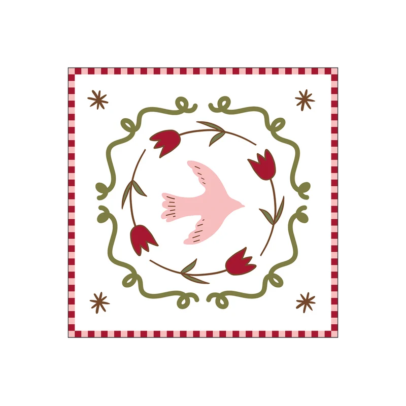 SERVIETTE PAPIER COLOMBE - ROSE