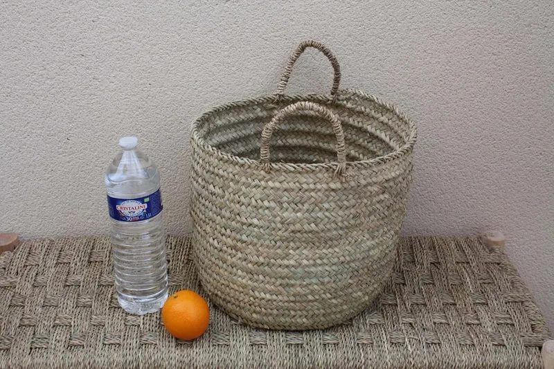 Panier de rangement - 100% NATUREL - Corbeille à linge Bac Coffre - 4 TAILLES au CHOIX - osier rotin paille