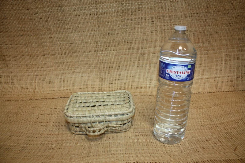 PANIER VALISETTE - Anses & Fermeture NATURELLE - Tressé Main - Valise enfant naissance bébé -