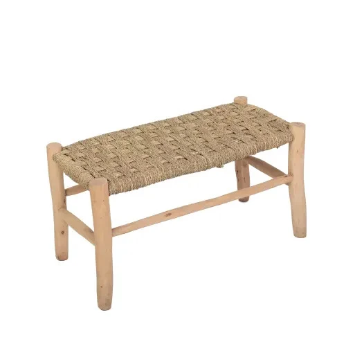 GRAND BANC en BOIS - Banquette de 70cm à 1.60 mètres de long - Artisanat Marocain - Déco Bohème Naturelle