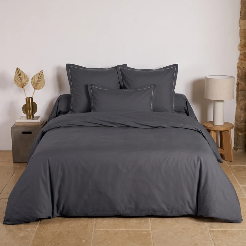 Housse de couette unie - Percale de coton