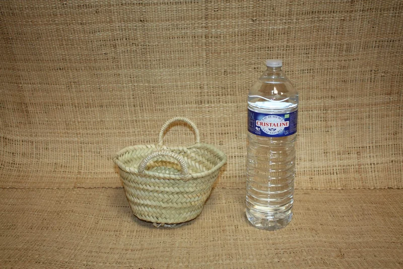 Petit panier enfant - NATUREL - 3 TAILLES au CHOIX - Tressé Main en palmier - sac corbeille décoration rangement