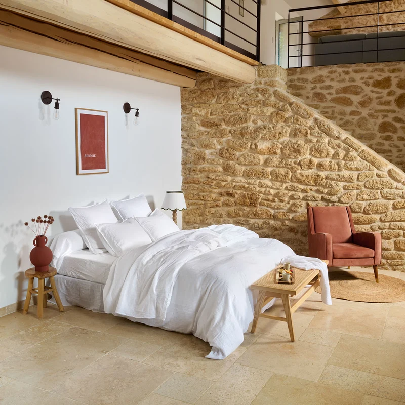 Housse de couette unie - Gaze de Coton