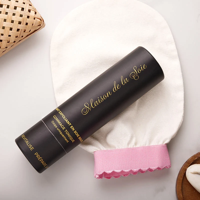 Gant exfoliant tonique en soie brute