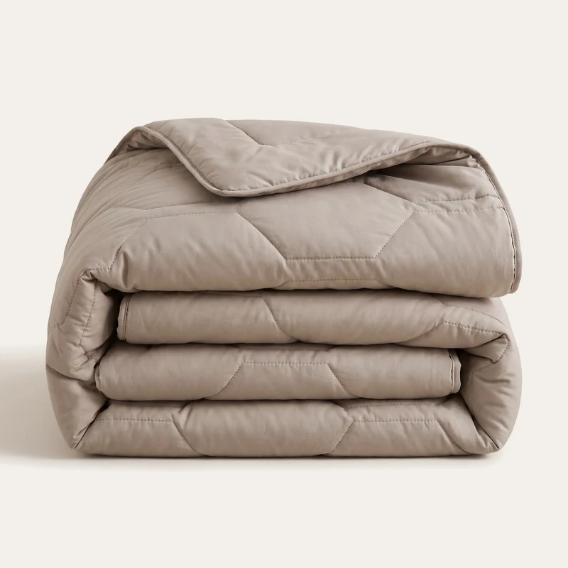 HappyBed wasbaar dekbed | Percal veren | Taupe