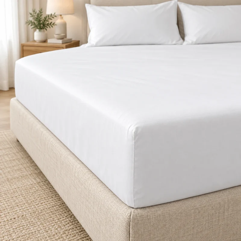 Drap-housse hôtel en percale de coton 200 TC