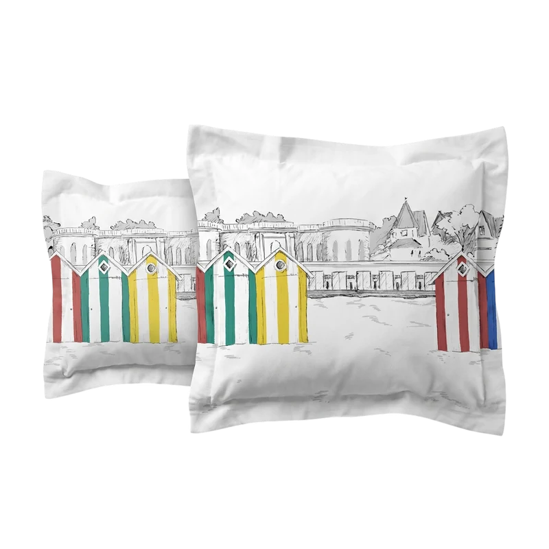 Taie d'oreiller Les Planches - Percale de coton
