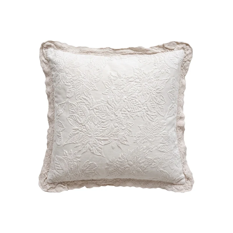 Taie d'oreiller Adèle – Coton piqué jacquard