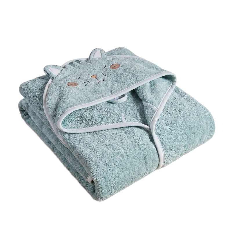 Cape de bain Les Petits Félins - Coton 450g/m²
