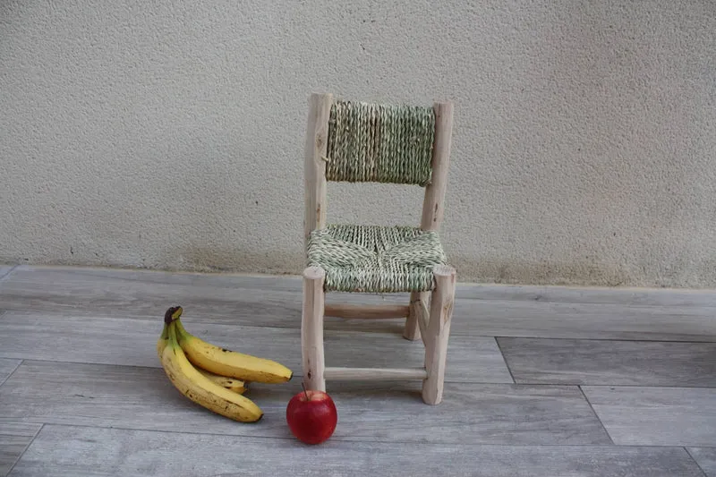 Belle petite CHAISE ENFANT en BOIS & Corde - Fait Main - 2 Tailles au Choix !