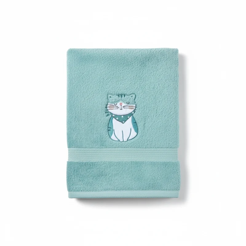 Drap de bain Les Petits Félins - Coton 450g/m²