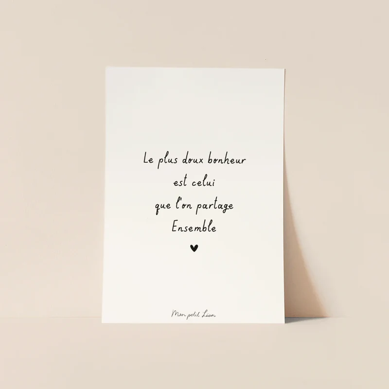 Carte Citation A6 Le plus doux bonheur