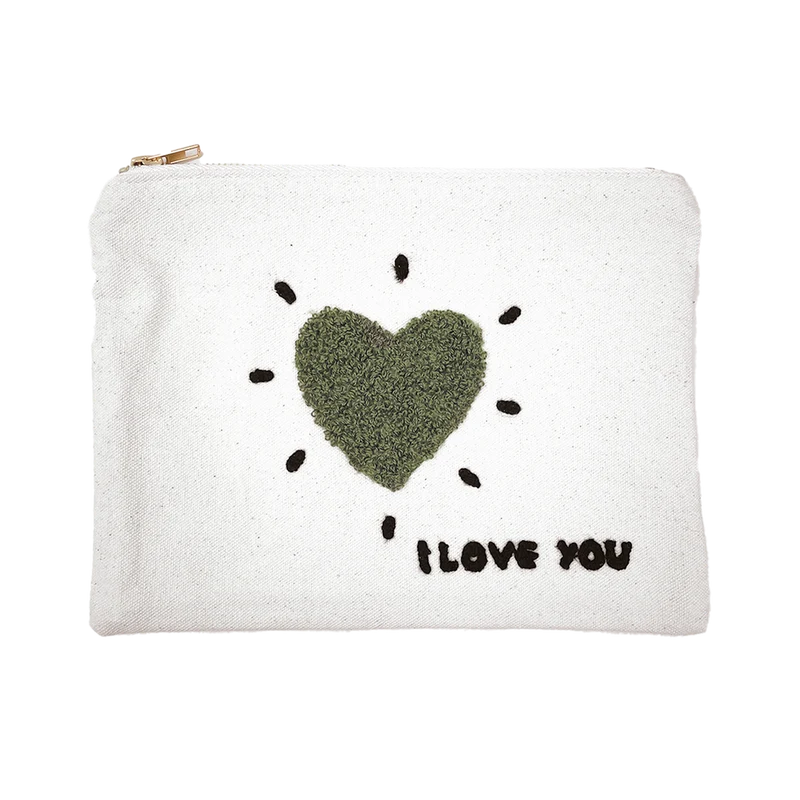 Trousse influence coeur Love vert