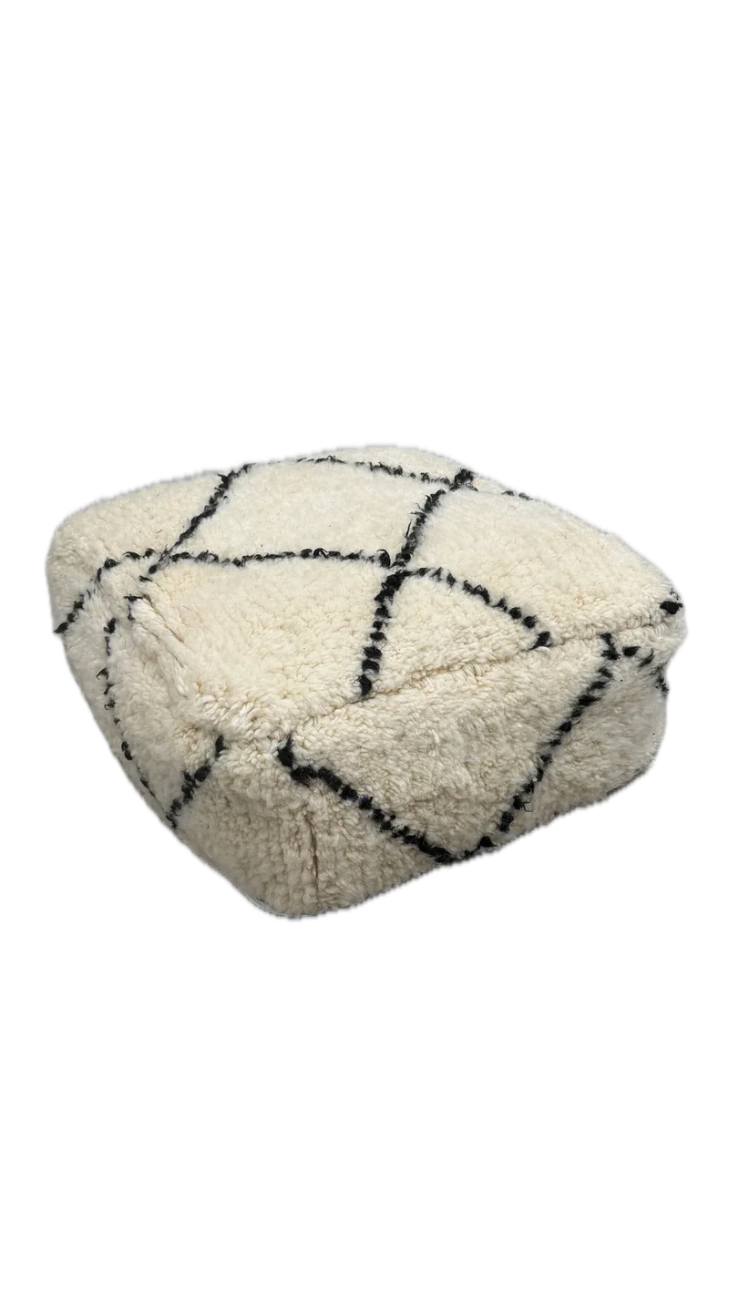 POUF BERBERE en laine Beni Ouarain