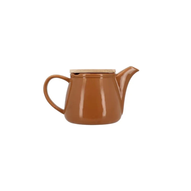ANNA Théière grès noisette 500 ml couvercle bambou