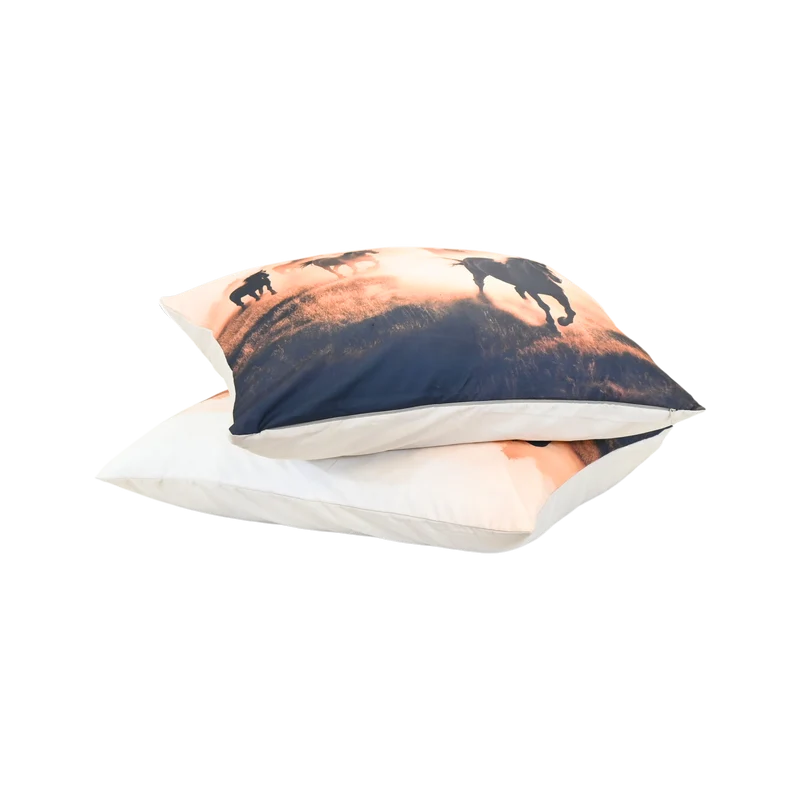 HappyBed | Terra Plain Horses - kussensloop set 2 stuks - 60x70cm