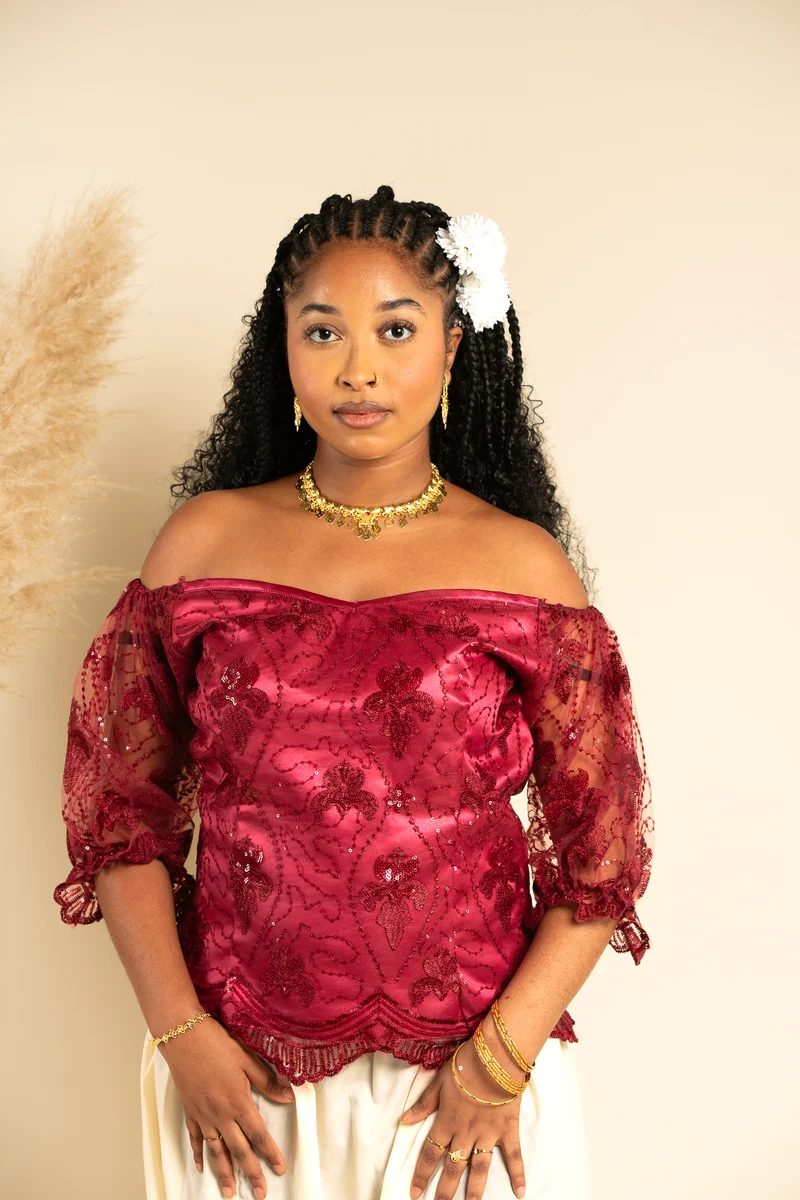 Body Dentelle yumna - bordeaux