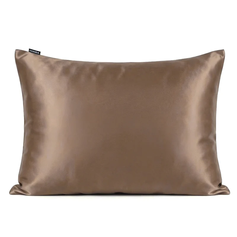 🎁 Taie d’oreiller en soie de mûrier 50x70 cm - Taupe Clair (100% off)