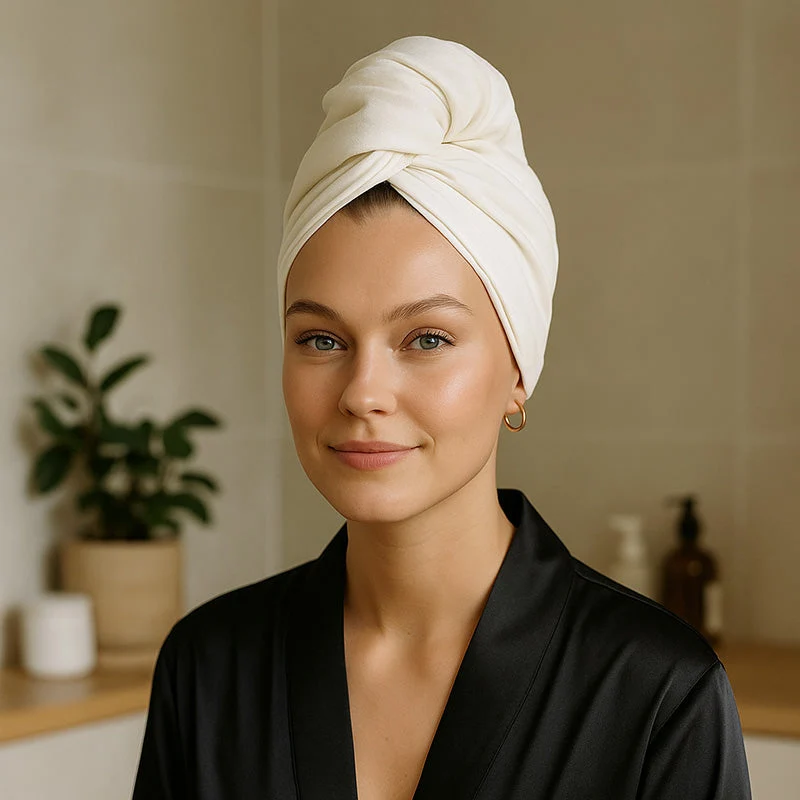 Serviette cheveux en soie