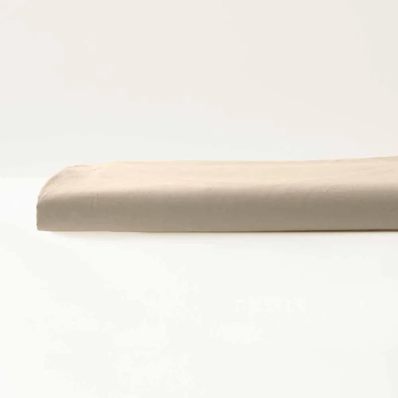 Drap housse satin 100% coton bio Signature Sable / 180X200 déclassé - MS167