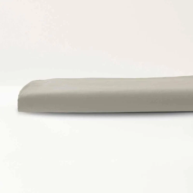 Drap housse satin 100% coton bio Signature Gris perle / 180X200 déclassé - MS161