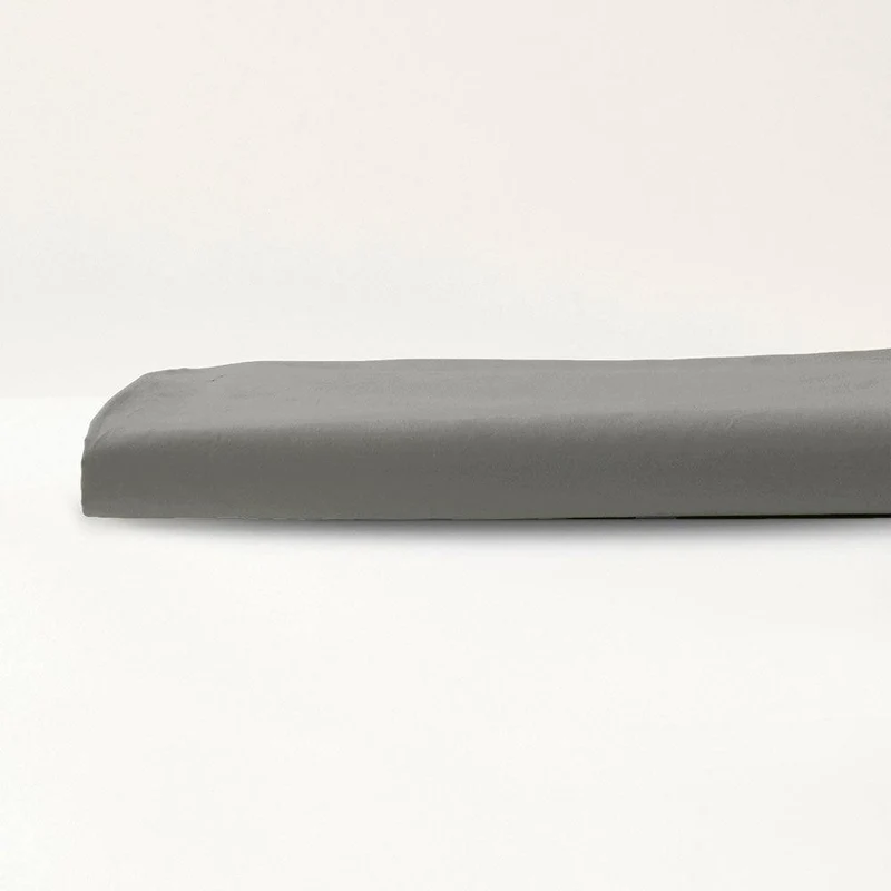 Drap housse satin 100% coton bio Signature Gris Souris / 90X190 déclassé - MS162
